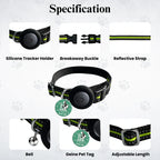 Kennel Genie Pet Tracker Kit Adjustable Collar For Dogs and Cats Work with Apple Devices
