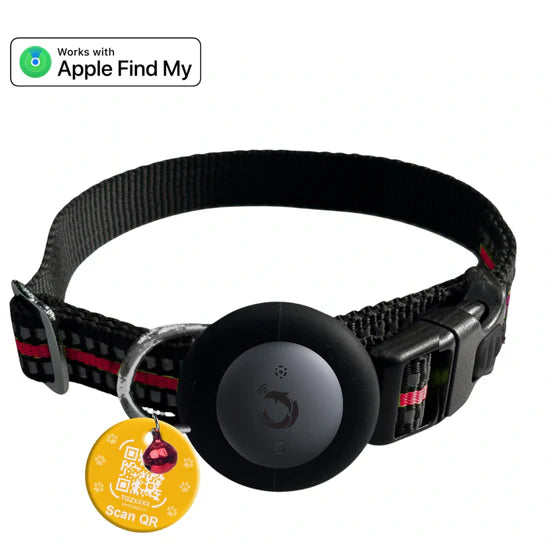 Kennel Genie Pet Tracker Kit Adjustable Collar For Dogs and Cats Work with Apple