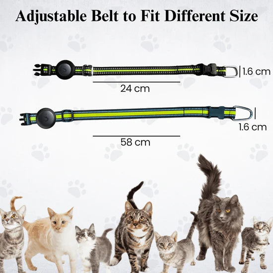 Kennel Genie Pet Tracker Kit Adjustable Collar For Dogs and Cats Work with Apple