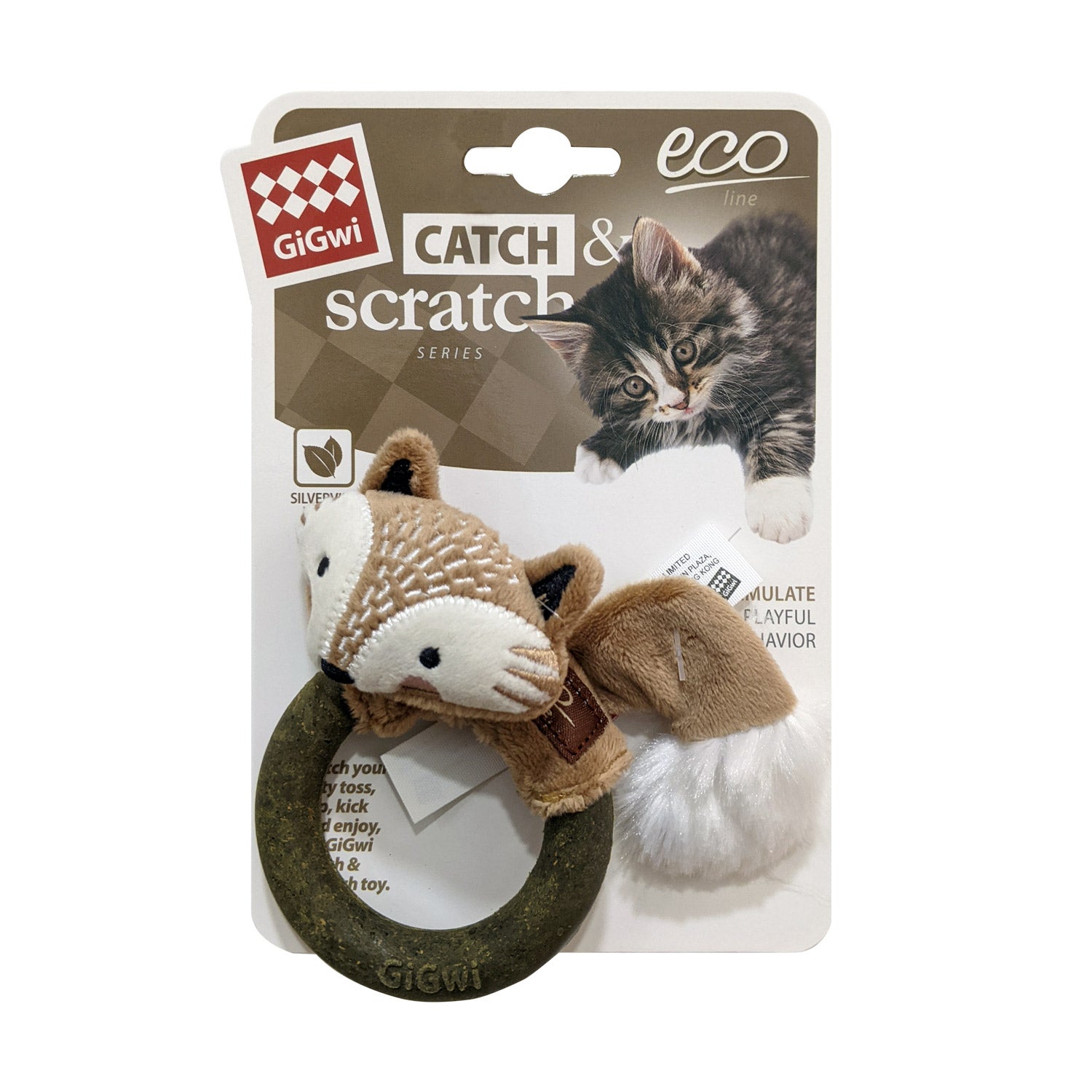 Gigwi Eco Line Catch & Scratch Cat Toy Fox 9x11x3cm