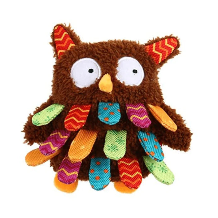 Gigwi Owl Plush Friendz with Squeaker Toy Medium