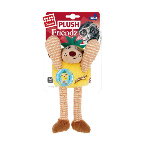 Gigwi Plush Friendz Pineapple Squeaker Dog Toy Medium