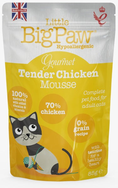 Little Big Paw Gourmet Tender Chicken Mousse Wet Cat Food 85gm