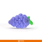 FOFOS Fruity-Bites Squeaky Crazy Grape Dog Toy 11.4 x 7 x 6.1 cm