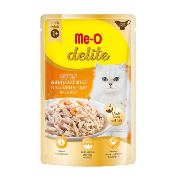 Me-O Tuna with Shrimp In Gravy Adult Cat Wet Food 70g