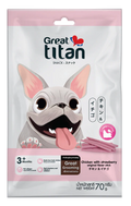Great Titan Snack Chicken with Strawberry Original Flavor Stick For 3+Months Dogs 70g