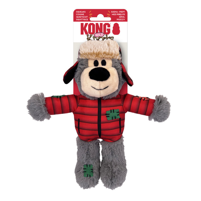 Kong Christmas Collection Holiday Wild Knots Bear M/L 8.89x17.78x20.97cm