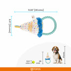 FOFOS Birthday Hat Dog Toy 13x9x28 cm