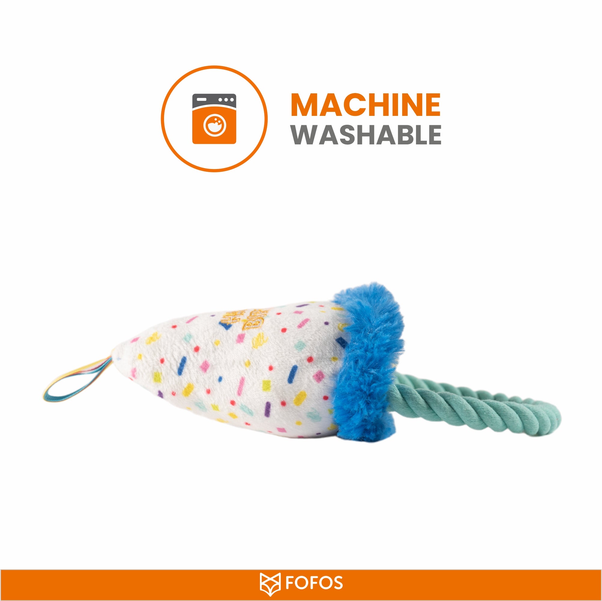 FOFOS Birthday Hat Dog Toy 13x9x28 cm