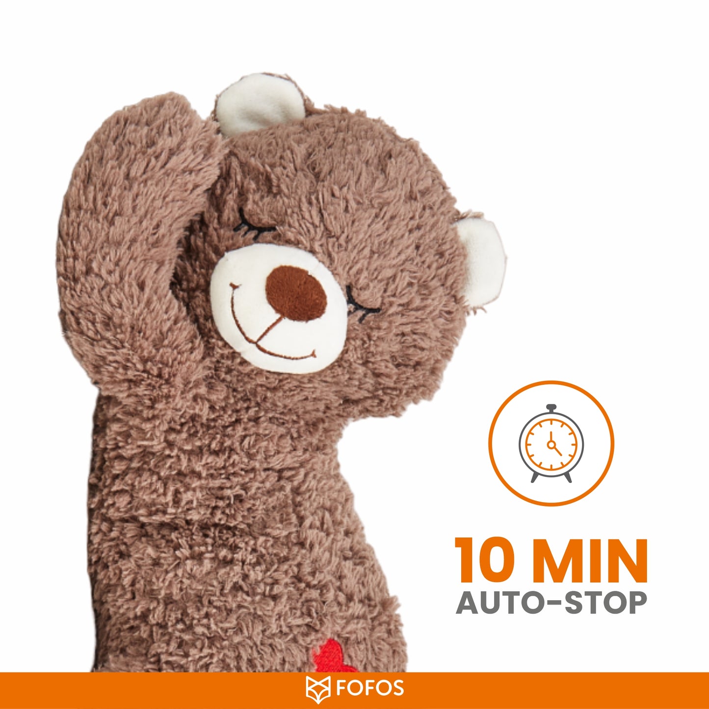 FOFOS Heartbeat Bear Plush Dog Toy 10 x 13.5 x 27 cm