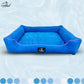 Caninkart Premium Pattern Lounger Bed Blue For Dogs