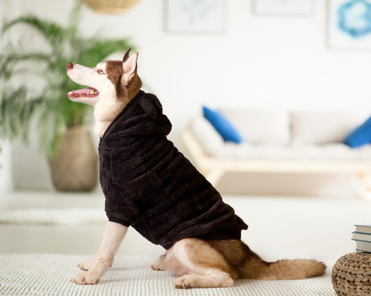 Pet Snugs Dark Grey Furry Sweater For Your Furry Friend