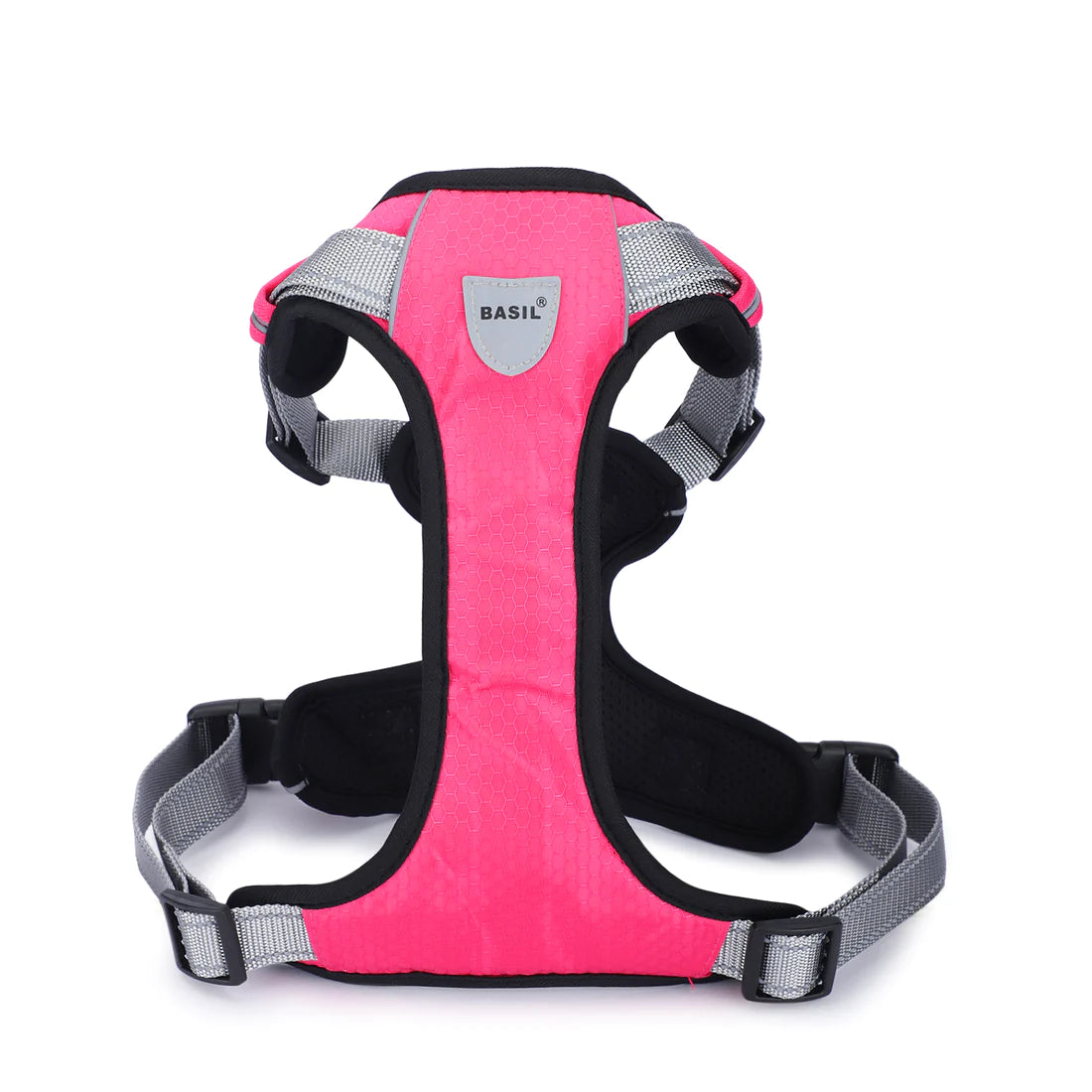 Basil No-Pull Vest Reflective Handle Harness - Pink
