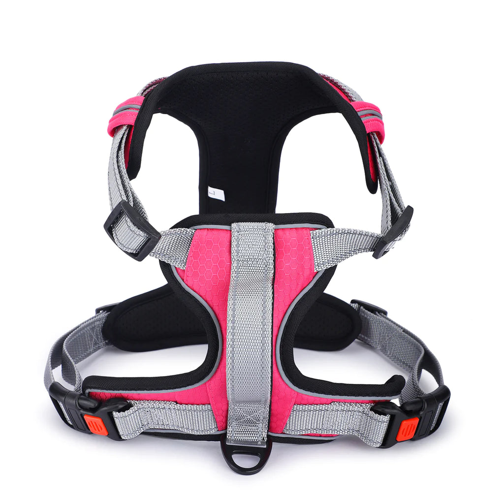 Basil No-Pull Vest Reflective Handle Harness - Pink