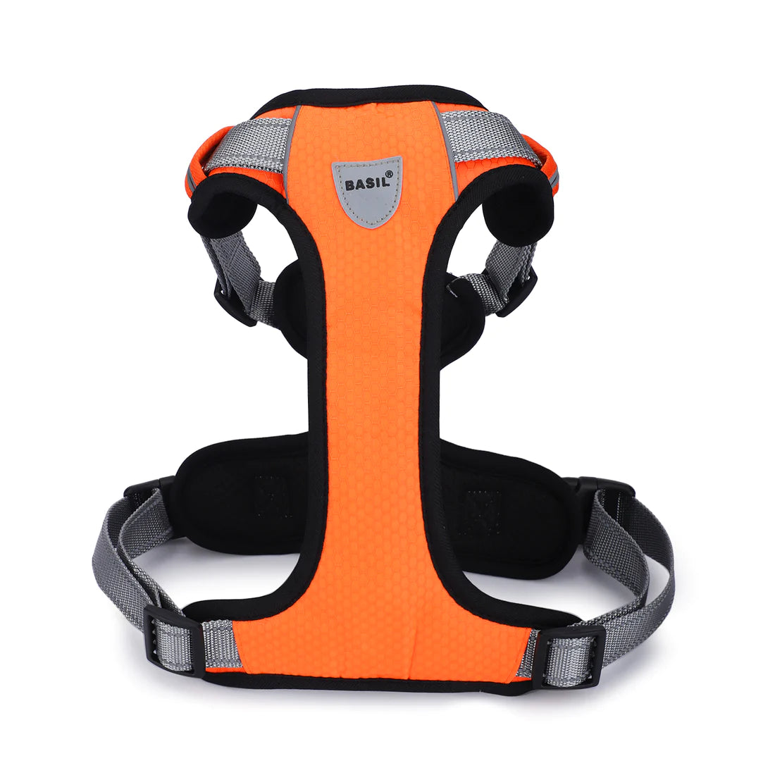 Basil No-Pull Vest Reflective Handle Harness - Orange