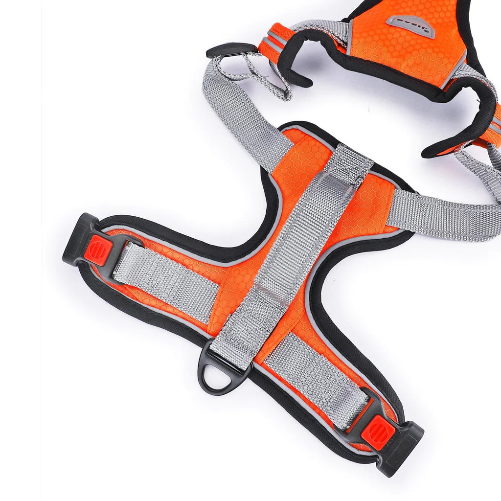 Basil No-Pull Vest Reflective Handle Harness - Orange