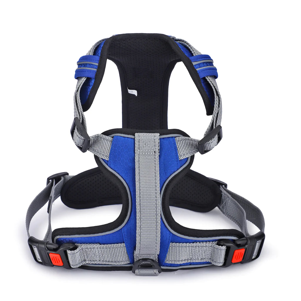 Basil No-Pull Vest Reflective Handle Harness - Blue