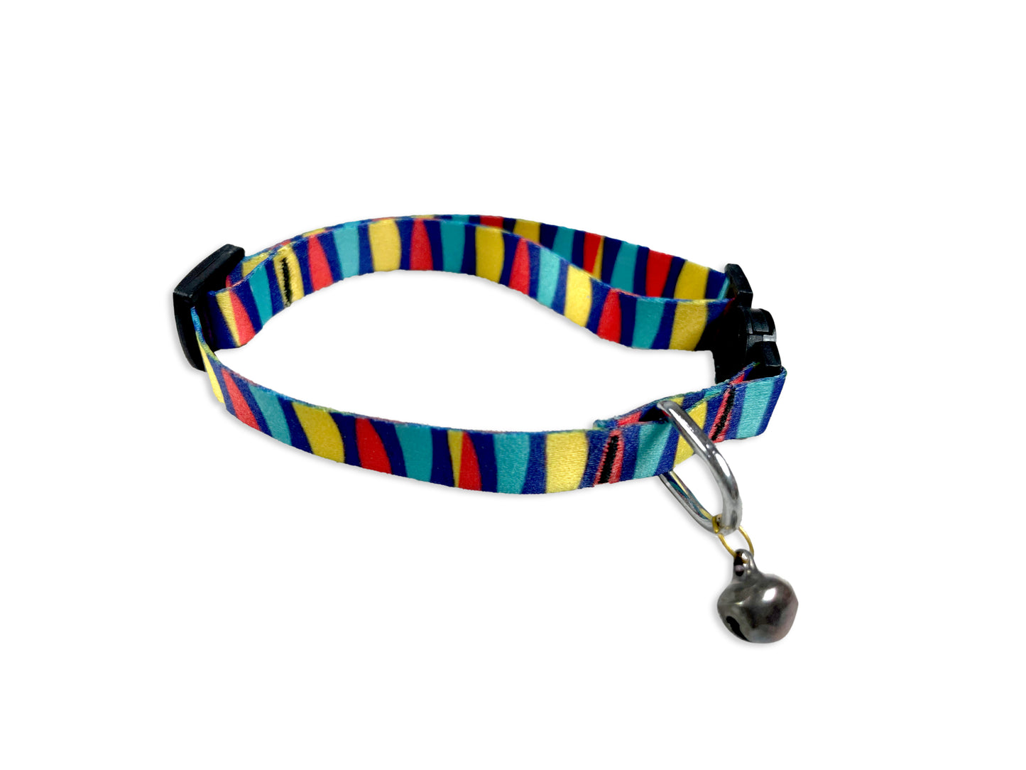 Tails Nation Digital Printed Rainbow Stripe Adjustable Collar For Your Cat