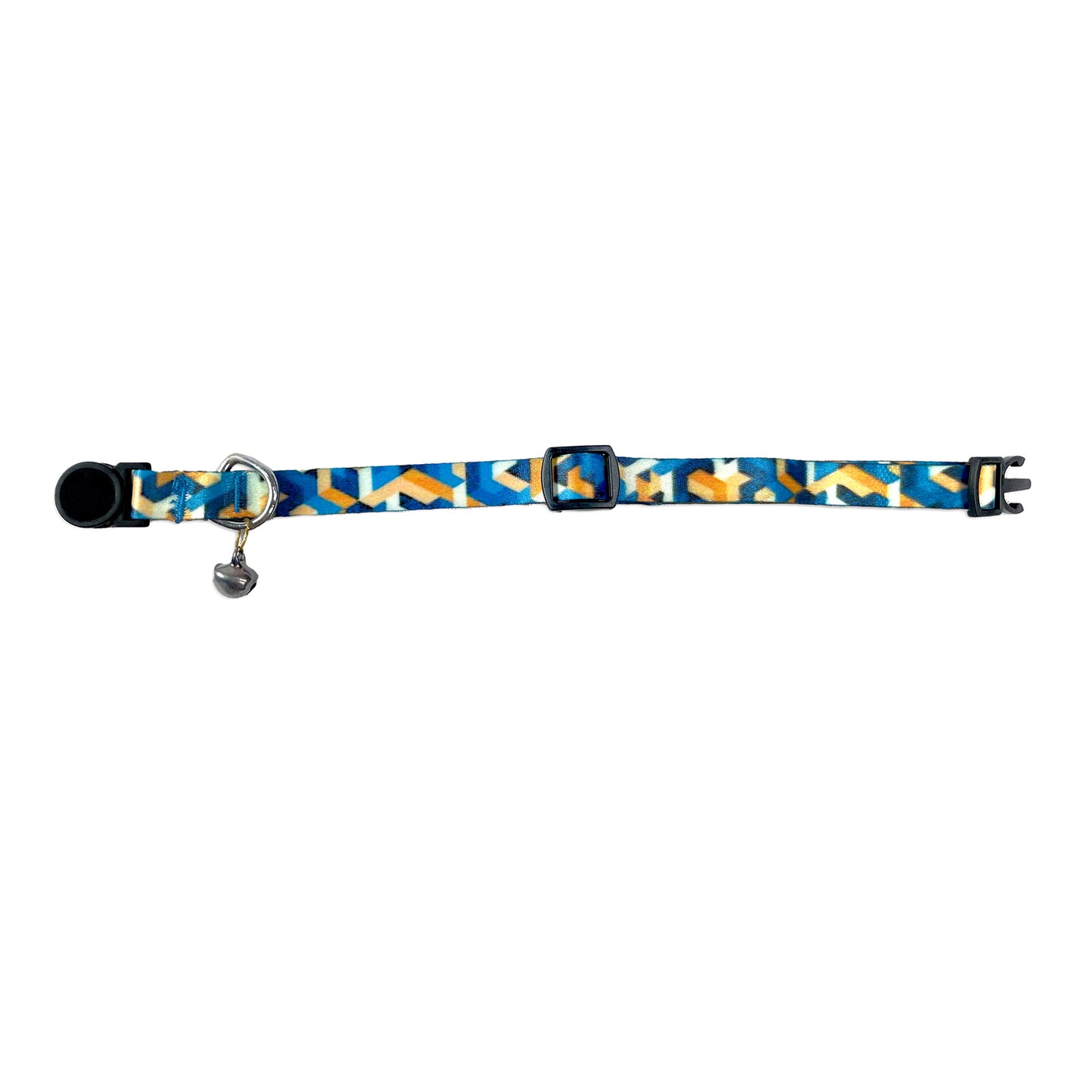 Tails Nation Digital Printed Dusky Blue Adjustable Collar For Your Cat