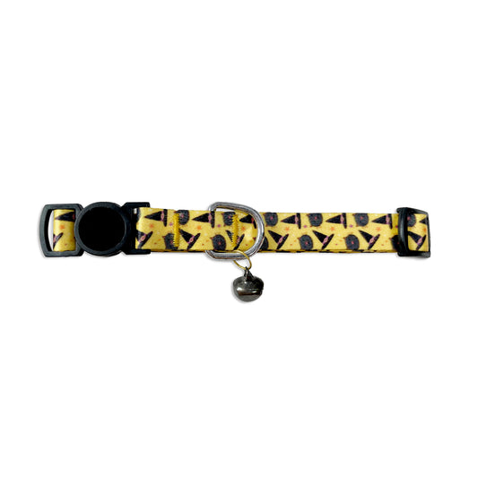 Tails Nation Digital Printed Bee Yellow Adjustable Collar For Your Cat