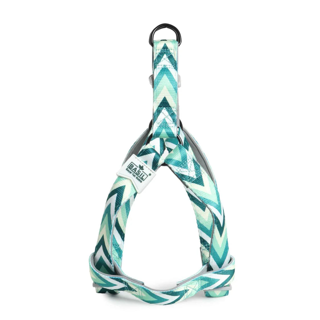Basil Printed Green Padded Harness