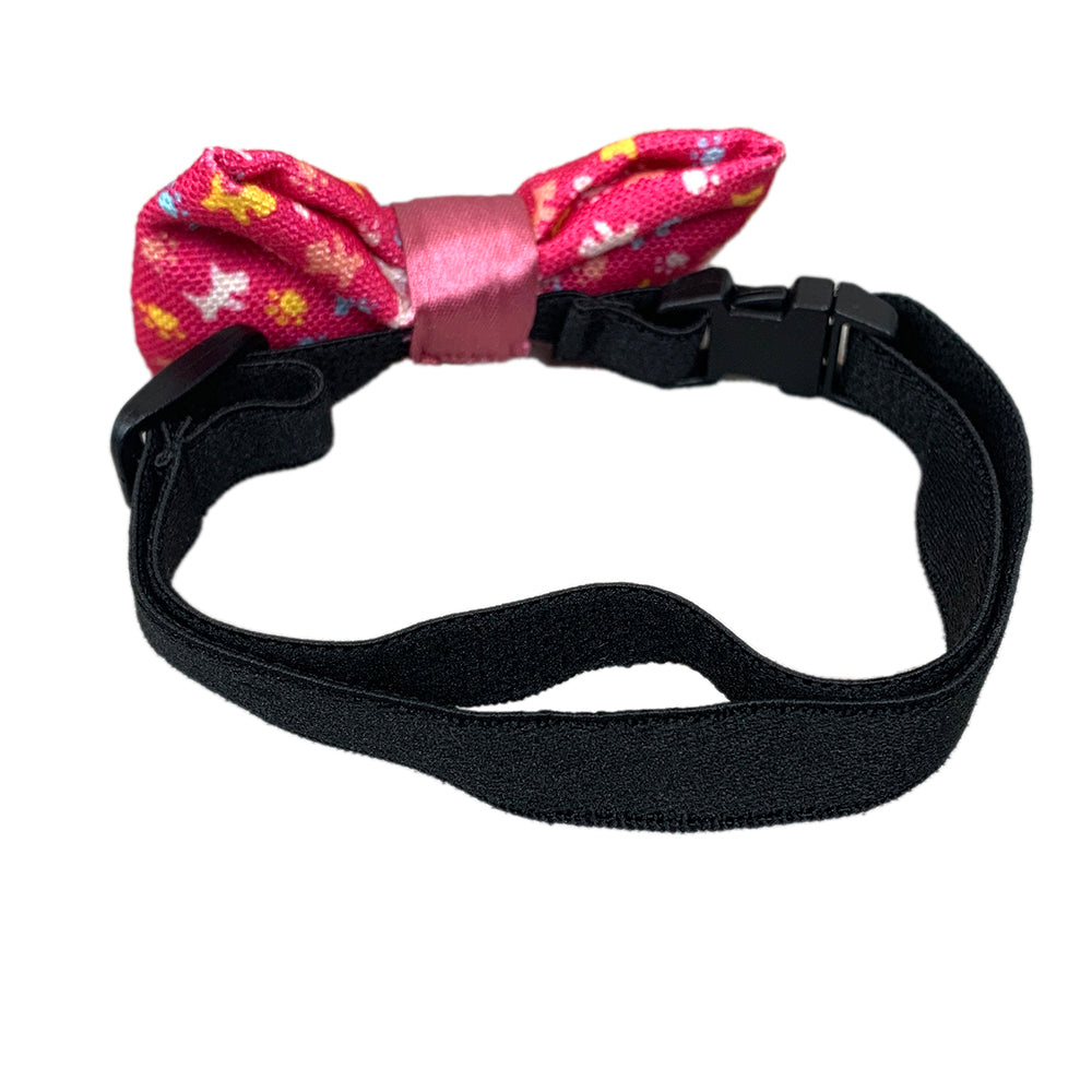 Tails Nation Pink Bow Tie with Strap for Dogs & Cats