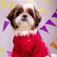 15 Furries Electric Red Mirrorwork Dog Kurta