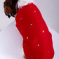 15 Furries Electric Red Mirrorwork Dog Kurta