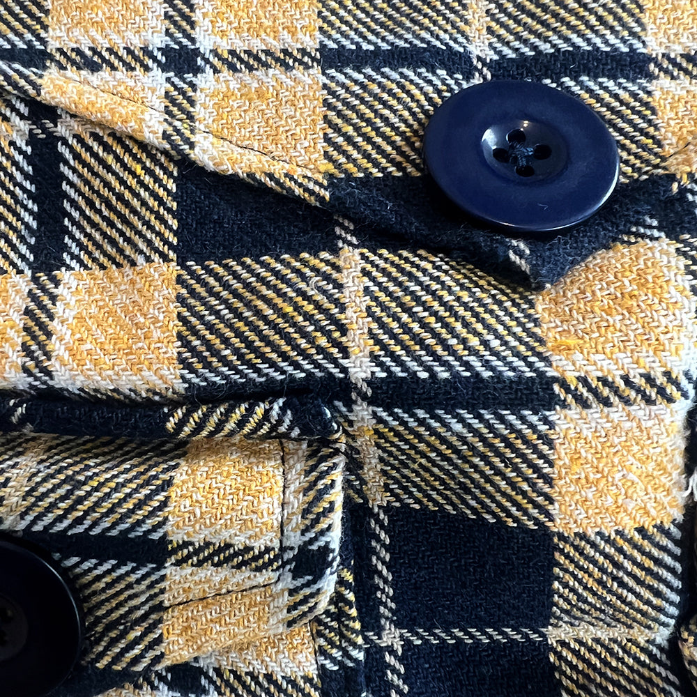 Tails Nation Petaholic Checkered Fur Jacket Blue| Warm and Stylish