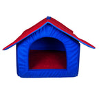 Tails Nation Puppy House For Your Furry Friend Blue & Red 63x52x57cm Assorted