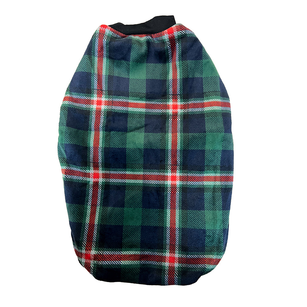 Smarty Pet Sweatshirt Green Check For Your Furry Friend | Warm & Stylish