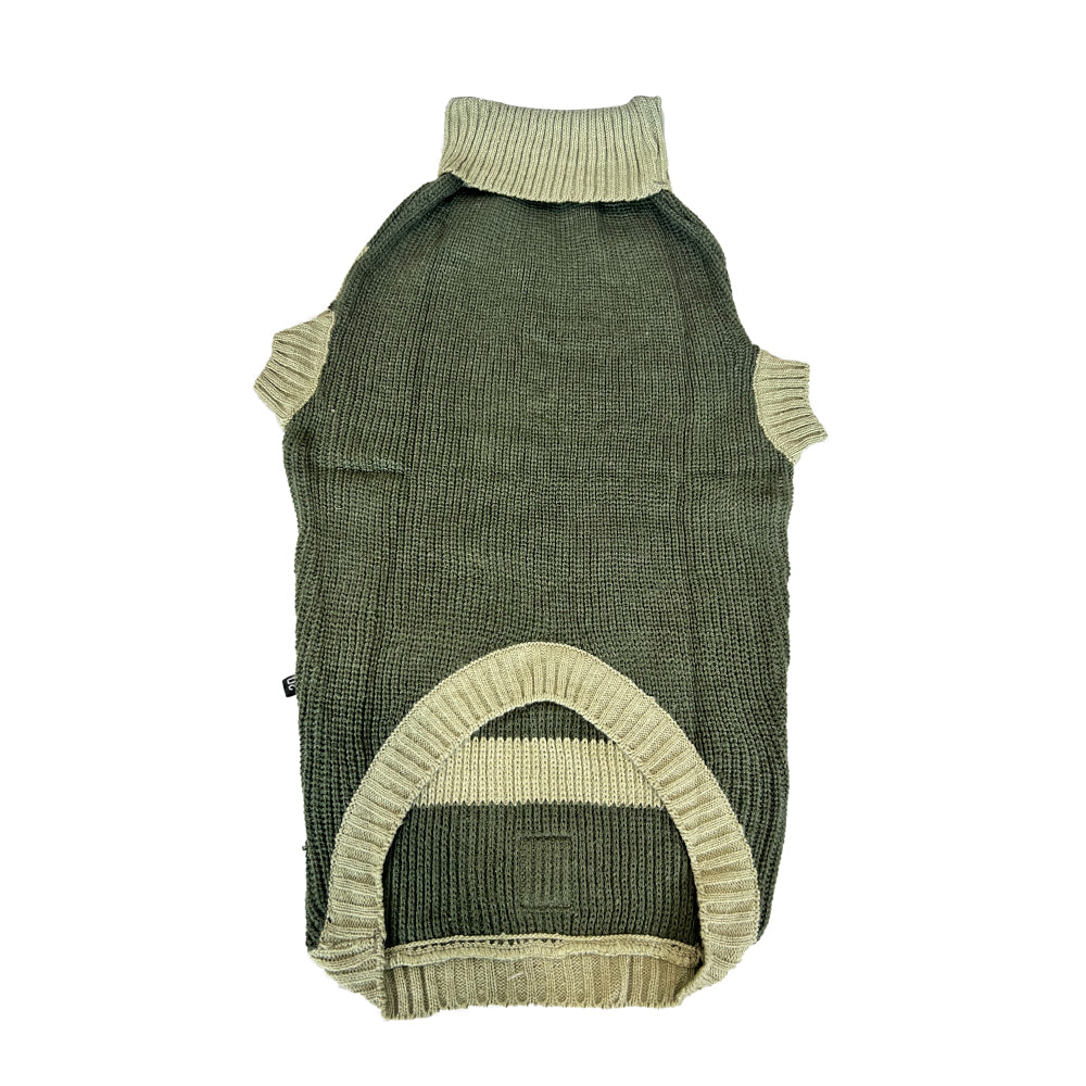 Smarty Pet Knitted Sweater Green Stripe For Your Furry Friend