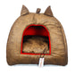 Tails Nation Cat House Brown & Red 40cmx43cm
