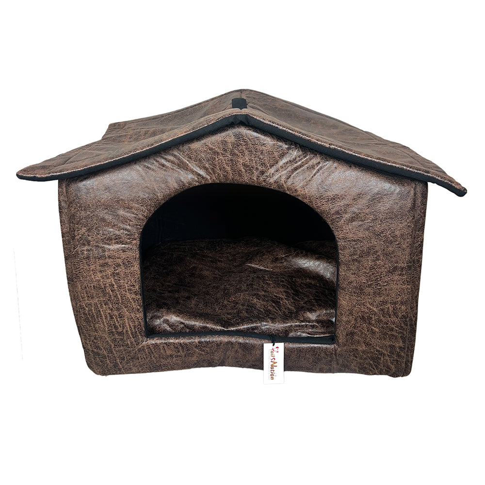 Tails Nation Puppy House For Your Furry Friend Dark Brown 50cmx40cmx35cm