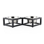 Pawpourri Elevated Diamond Shaped Diner I  Size 5.1" (D), 12" (L) x 6.5" (W) x 3" (H) I 470ML each bowl