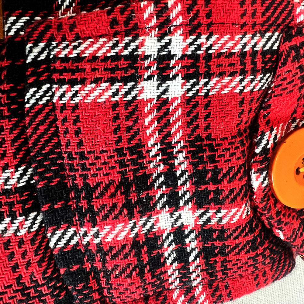 Tails Nation Petaholic Checkered Fur Jacket | Warm and Stylish