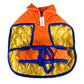 Tails Nation Reflector Sports Coat with Chain Orange & Golden | Stylish and Adjustable | Suitable for Hiking and Travel