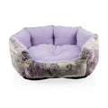 Pawpourri Lilac Cuddly Lounger Bed For Dog 17 x 21 x 7''