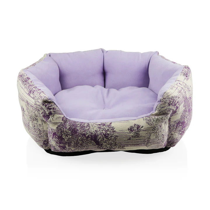 Pawpourri Lilac Cuddly Lounger Bed For Dog 17 x 21 x 7''