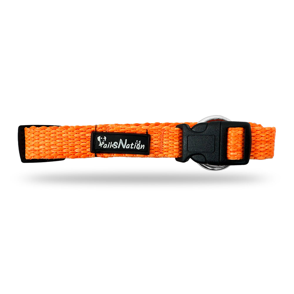 Tails Nation Bright Orange Super Comfy Melange Collar for your Pooch