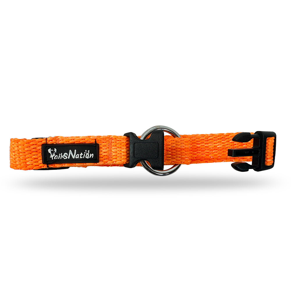 Tails Nation Bright Orange Super Comfy Melange Collar for your Pooch