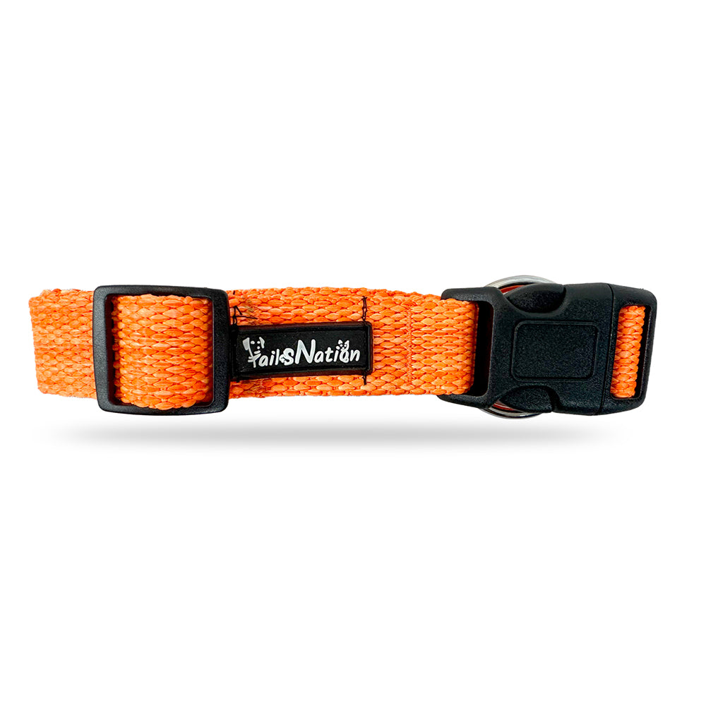 Tails Nation Bright Orange Super Comfy Melange Collar for your Pooch