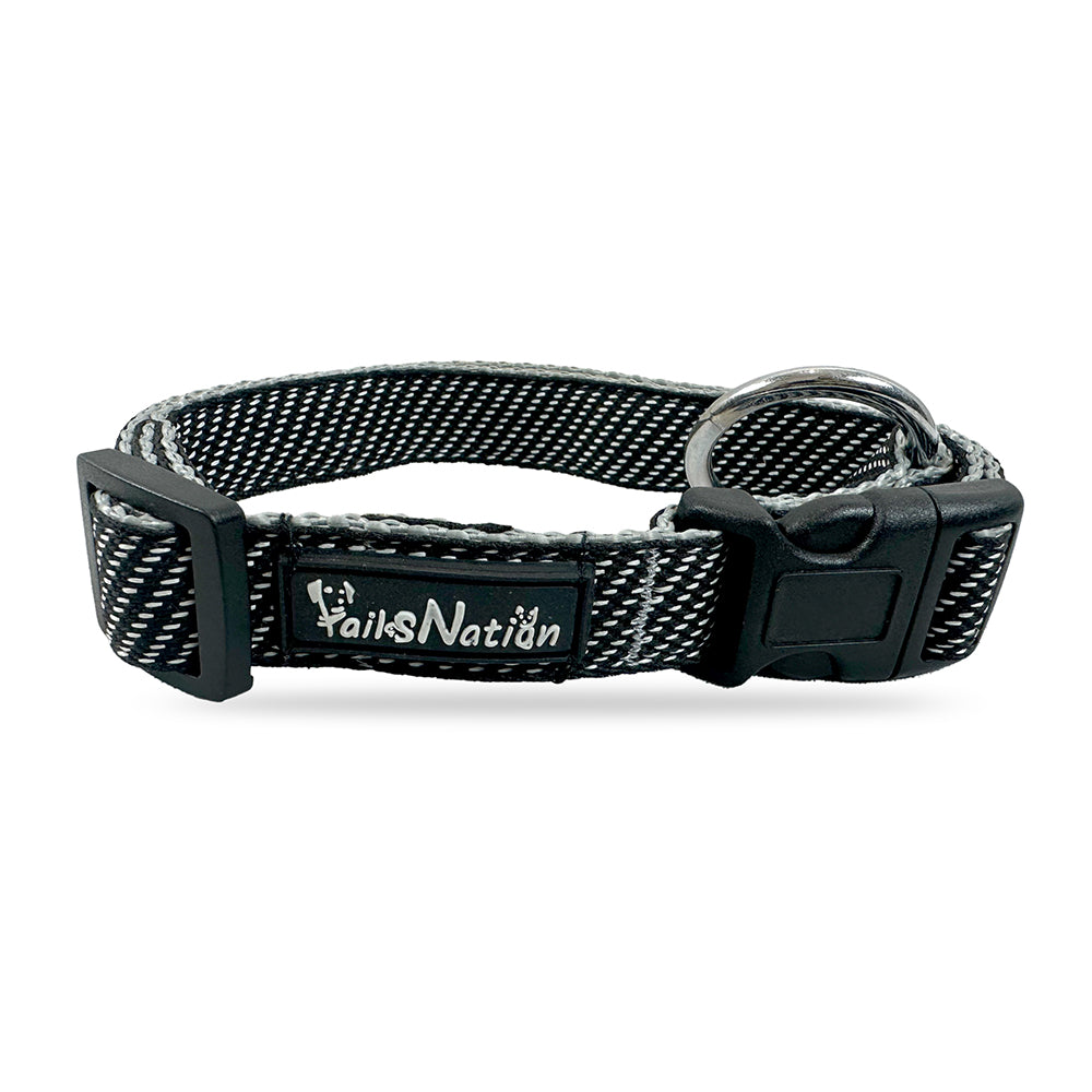 Tails Nation Sports Collar Black & Grey For Your Friend