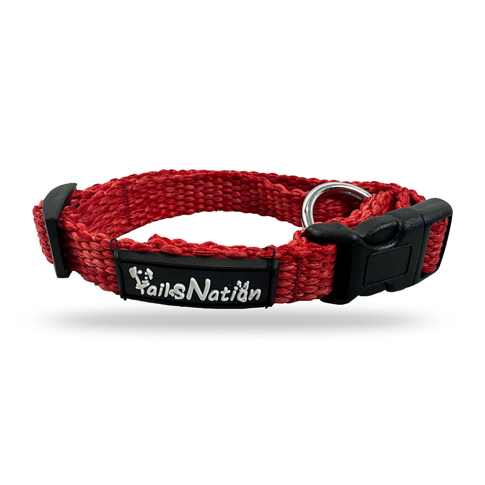 Tails Nation Dark Patle Red Super Comfy Melange Collar for your Pooch