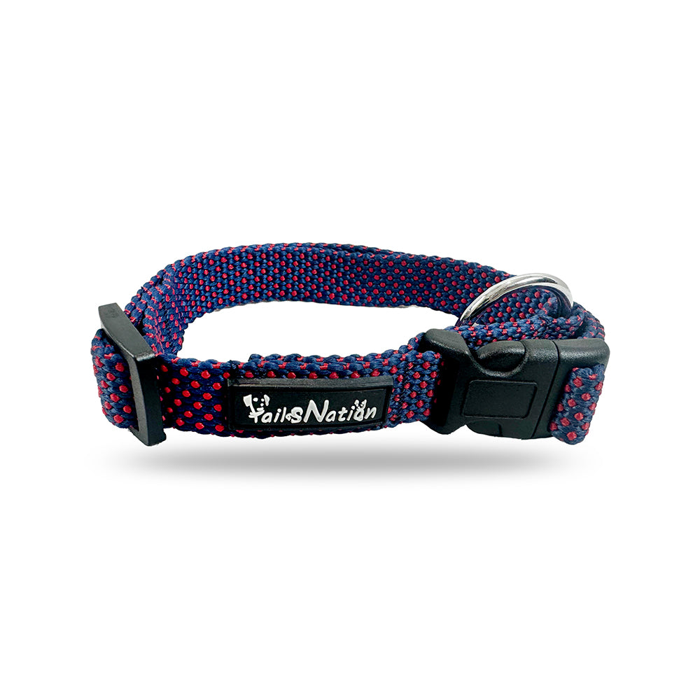 Tails Nation Club Blue & Red Collar For Your Furry Friend