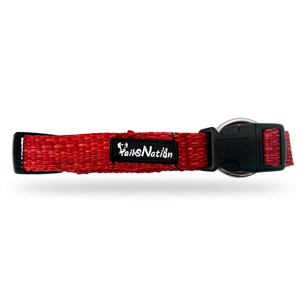 Tails Nation Dark Patle Red Super Comfy Melange Collar for your Pooch