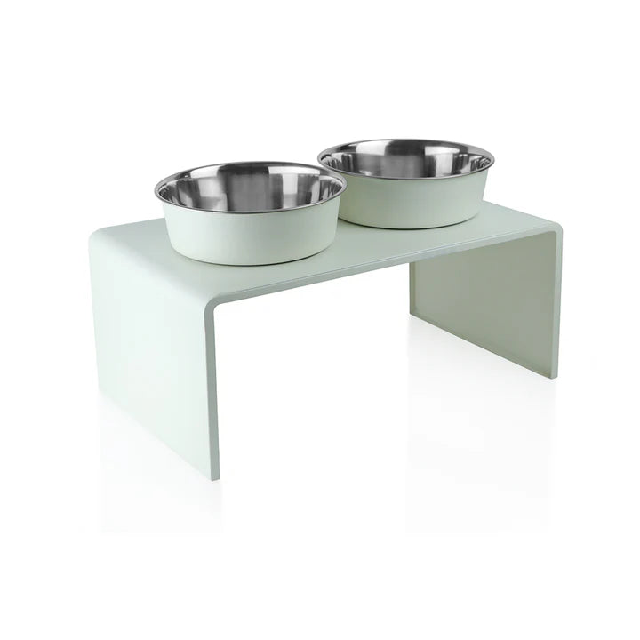 Pawpourri Metal Diner With Magnetic Bowls I Size 8.5"(D), 21"(L) x 13"(W) X 11(H)" I Bowls Size: (2700 ML Each)