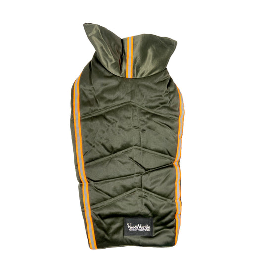 Tails Nation Reflector Jacket with Chain Dark Green | Warm and Comfy | Best for Hiking and Travel