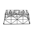 Pawpourri Stackable Taper Cross Metal Feeder I Size 16" L X 8.4" W X 6" H