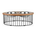 Pawpourri Elevated Oval Cage Diner For Dog I Size 8.3 (D), 20.2" (L) x 12.8" (W) x 6.8" (H) I  Bowls Size: (1520 ML Each)